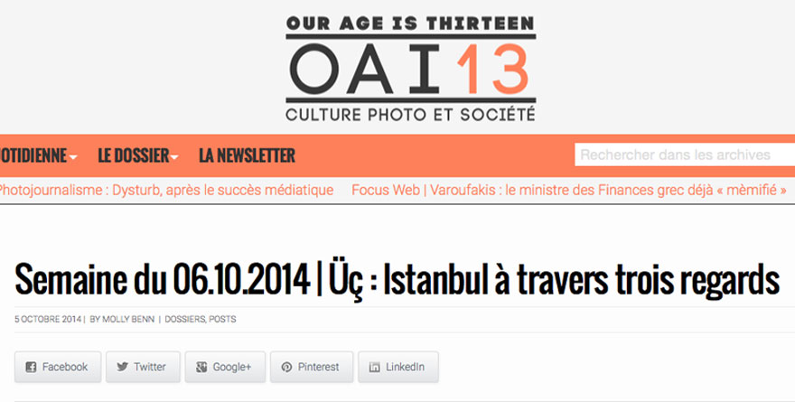 OAI13 : ÜÇ project, Istanbul through three eyes.